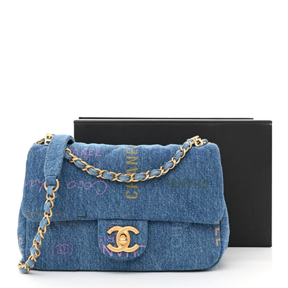 Chanel Denim Quilted Mini Denim Mood Rectangular Flap Blue Multicolor 11 of 11
