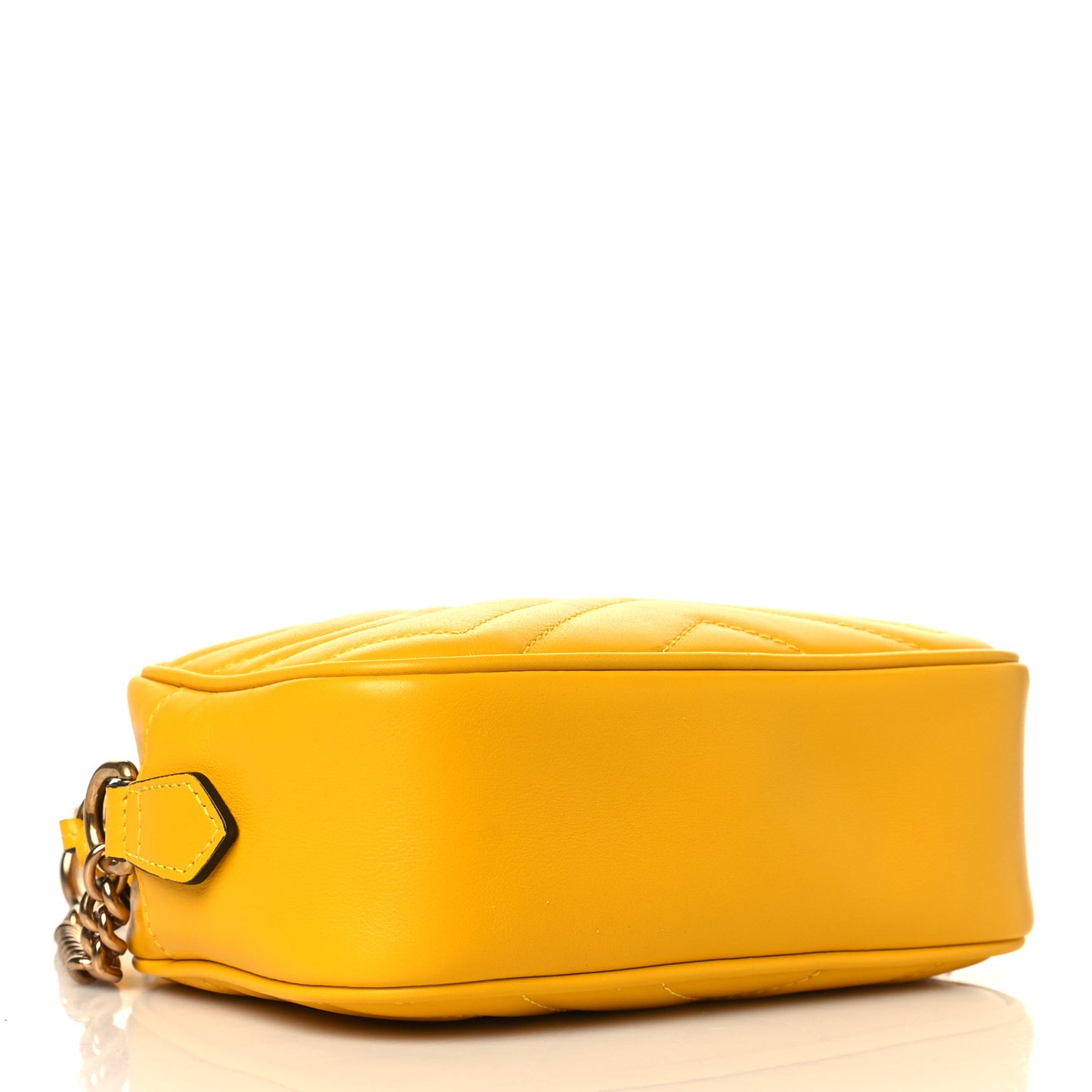 Calfskin Matelasse Mini GG Marmont Chain Shoulder Bag Stone Topaz