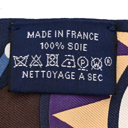 Hermes Silk Parade En Fanfare Twilly Ajaccio Ardoise Bleu Jean 4 of 4