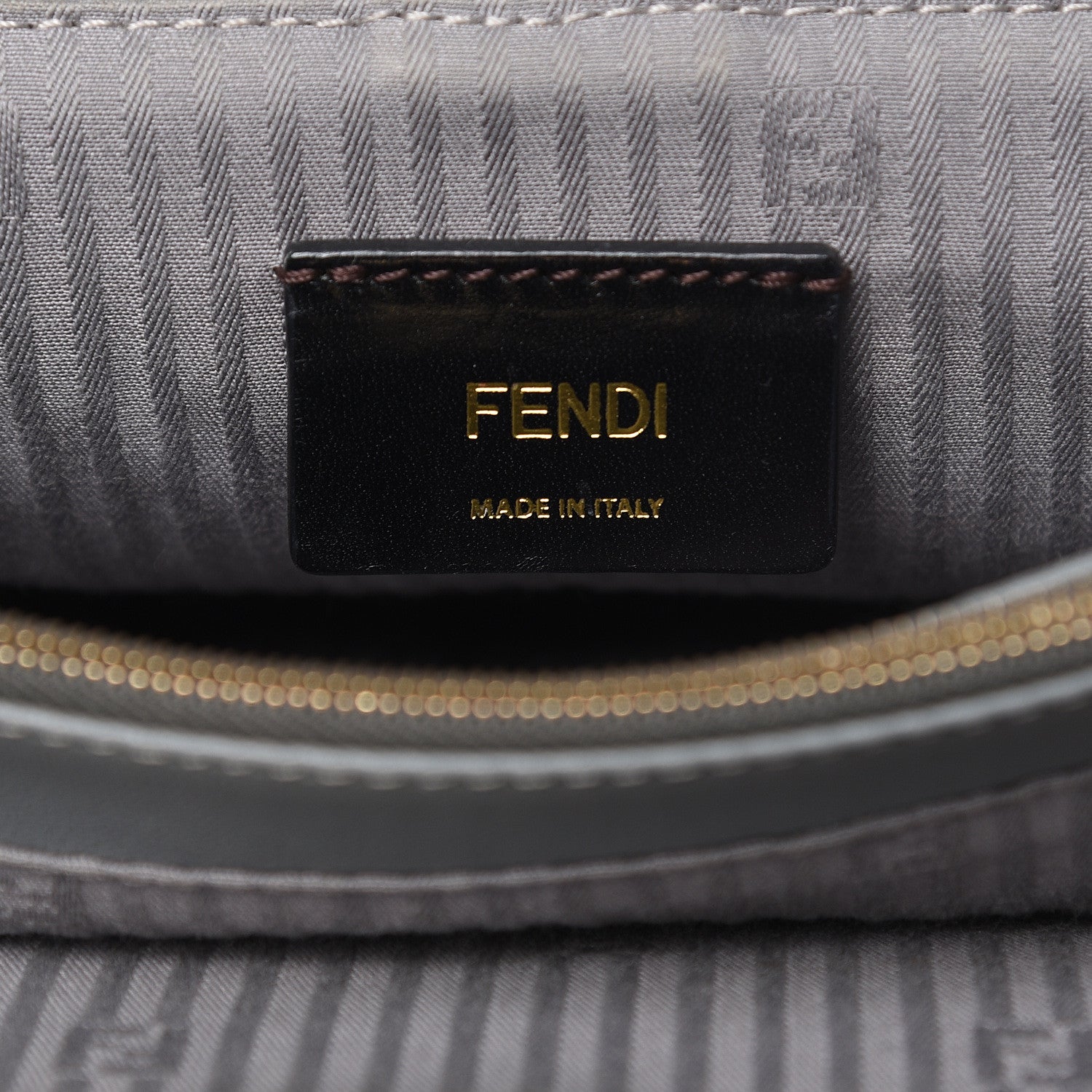 Fendi Vitello Elite Petite 2Jours Tote Grigio Grigio Chiaro 6 of 16