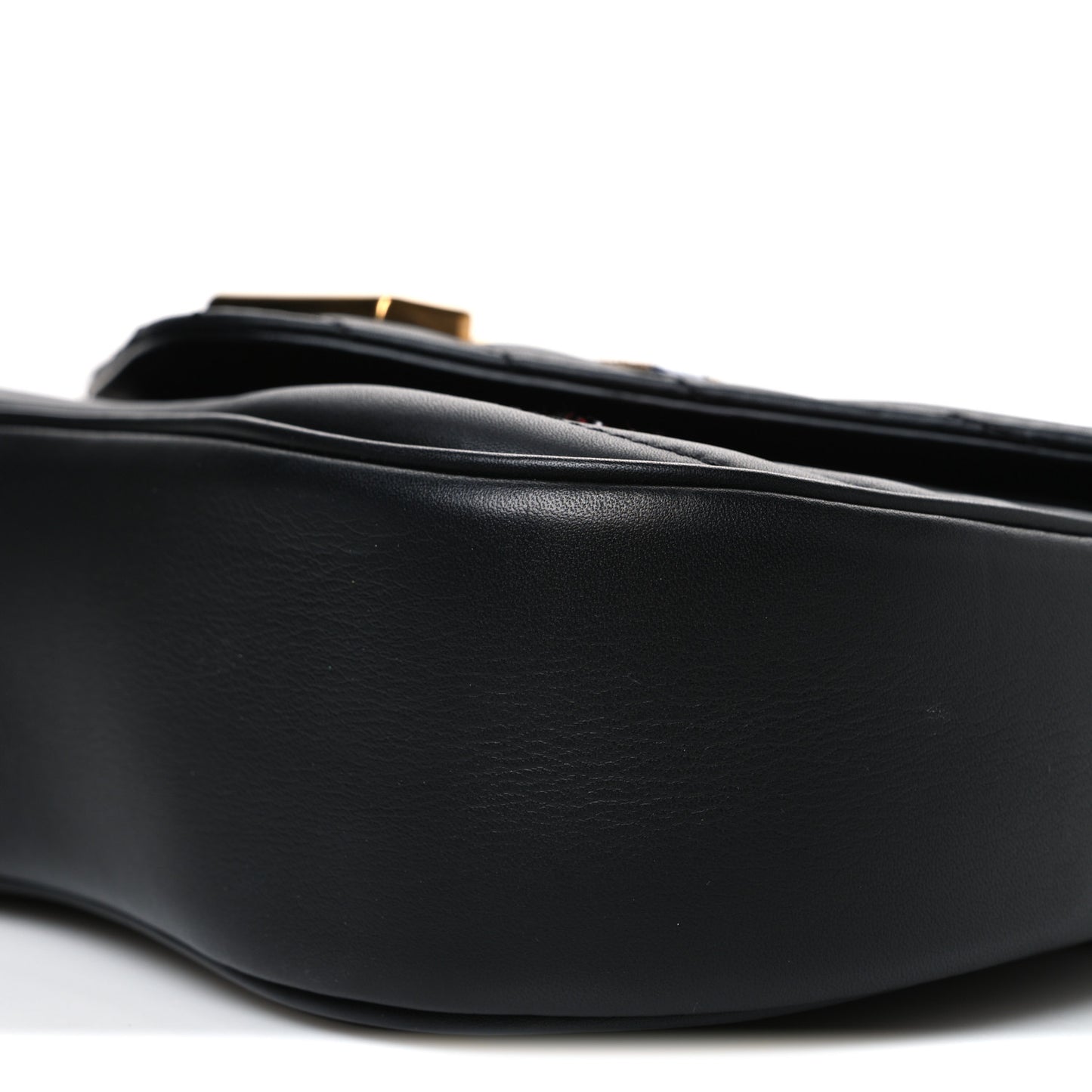 Calfskin Embroidered New Wave Chain MM Black
