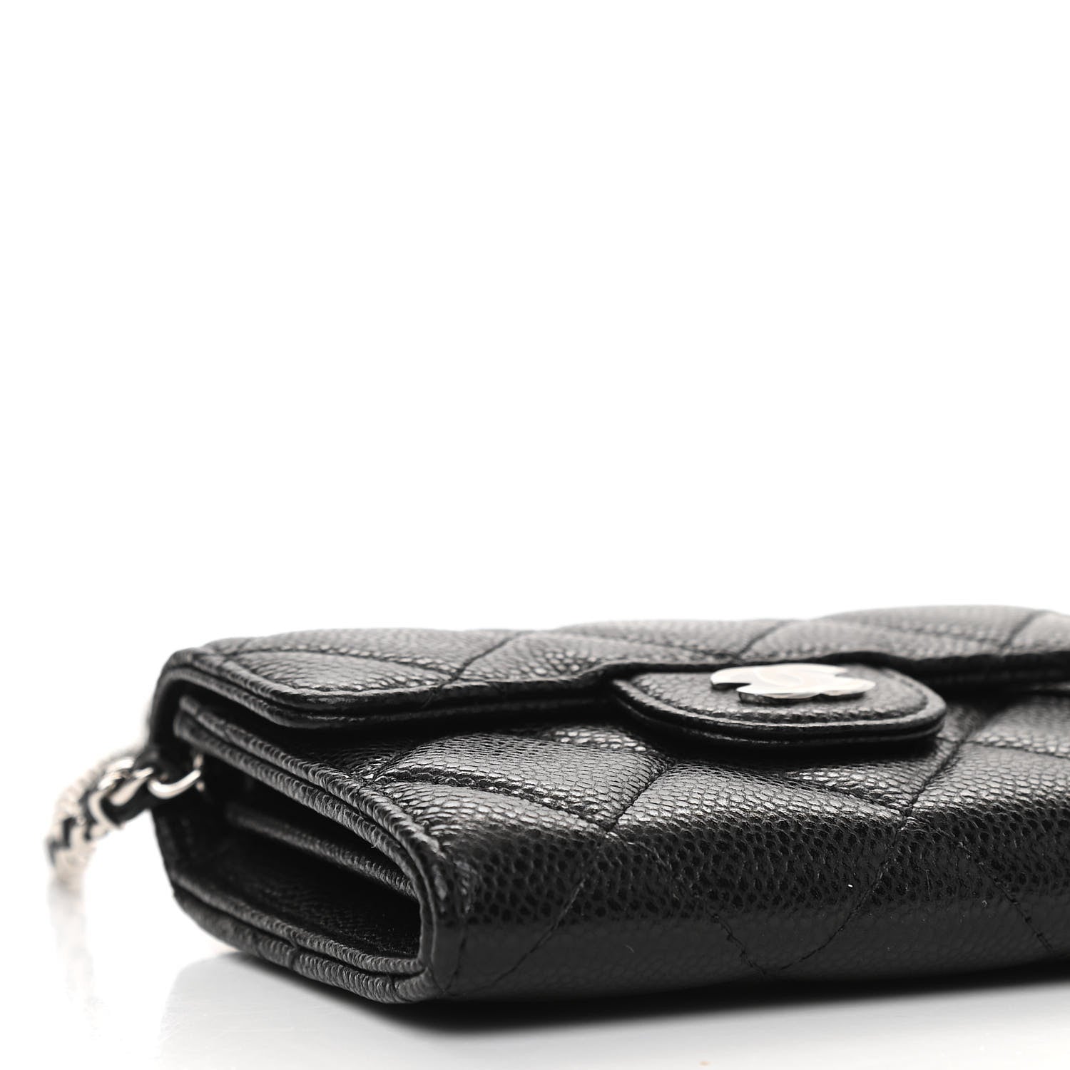Chanel Caviar Quilted Flap Card Holder On Chain Black 5 of 12