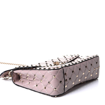 Valentino Garavani Lambskin Medium Rockstud Spike Shoulder Bag Poudre 4 of 9