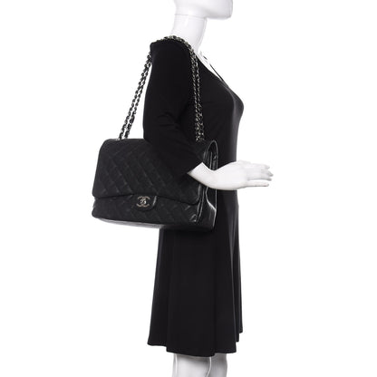 Chanel Caviar Quilted Maxi Double Flap Black 2 of 10