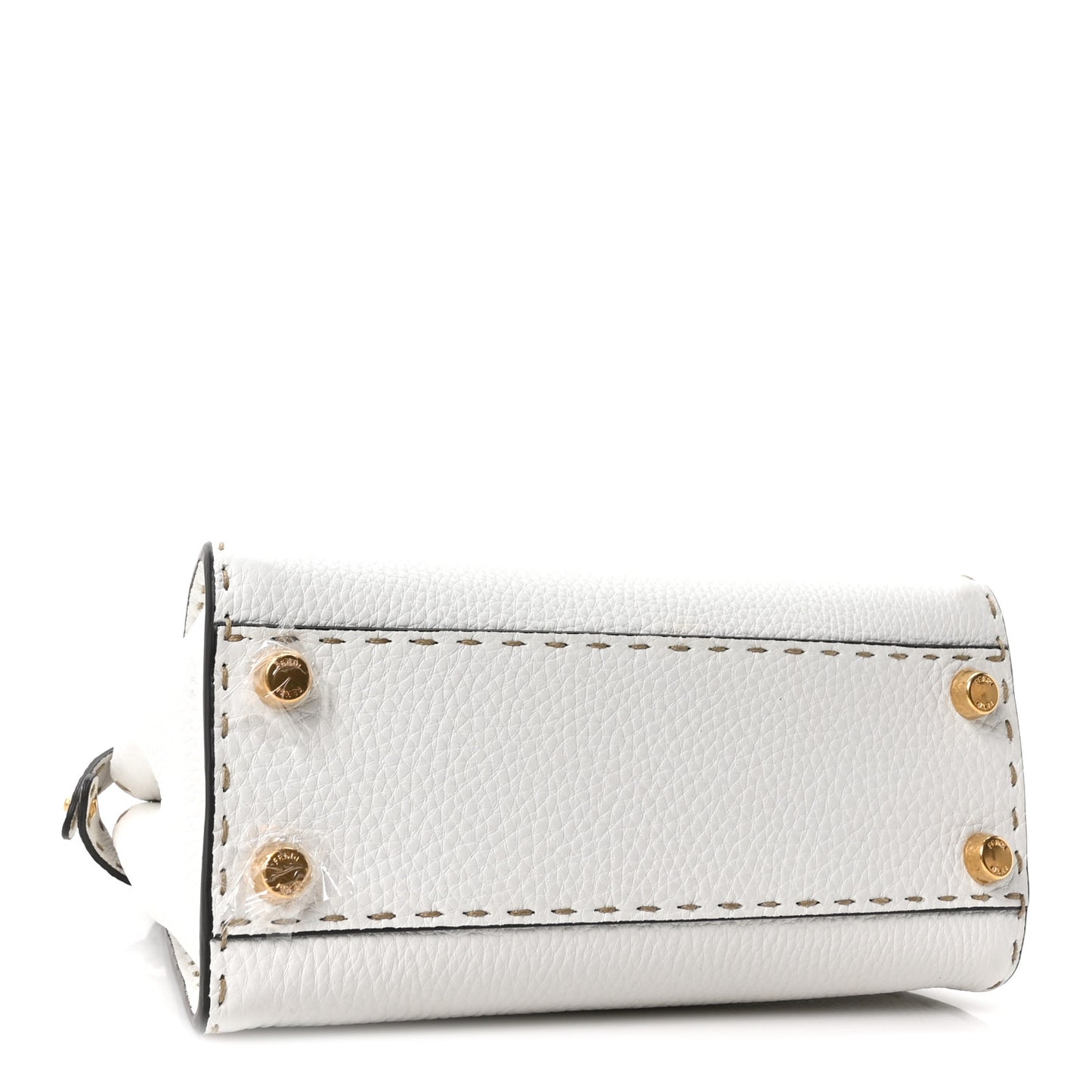 Cuoio Romano Selleria Mini Peekaboo Iconic Satchel White