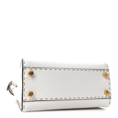 Fendi Cuoio Romano Selleria Mini Peekaboo Iconic Satchel White 5 of 9