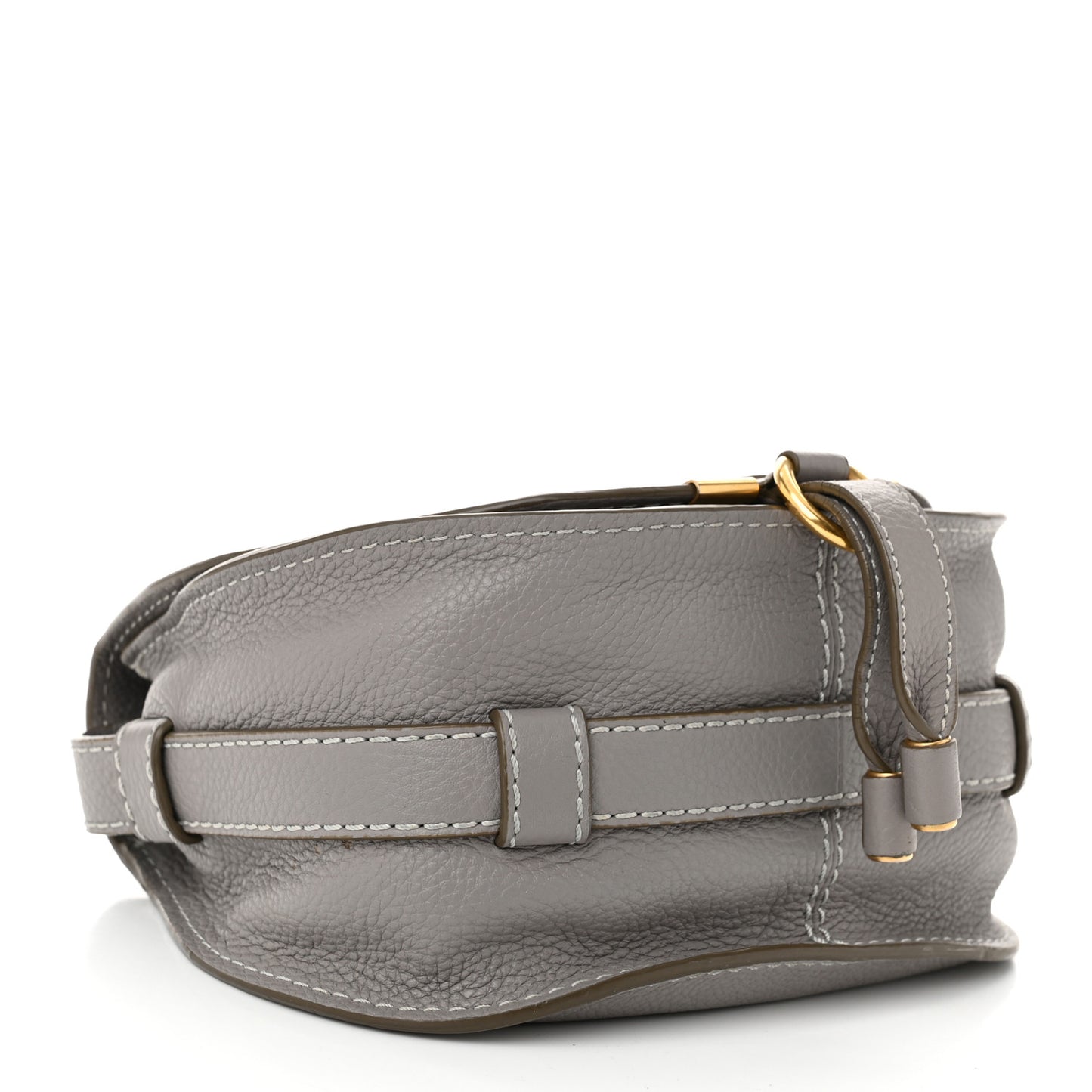 Calfskin Mini Marcie Round Crossbody Bag Cashmere Grey