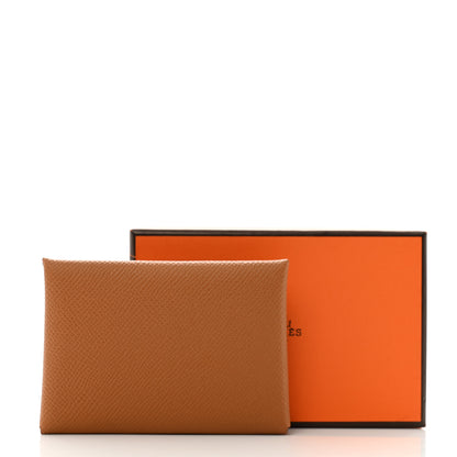 Hermes Epsom Verso Calvi Duo Card Case Gold Vert Fizz 8 of 8
