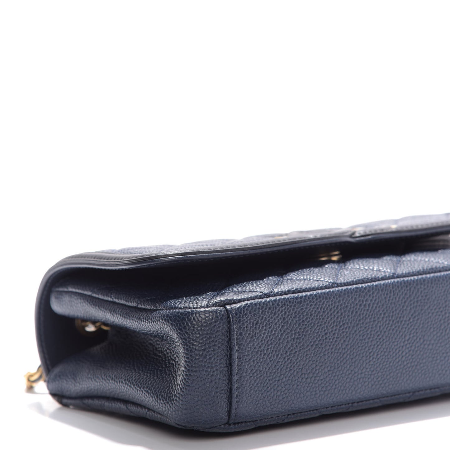 Caviar Quilted Small CC Filigree Flap Navy Black