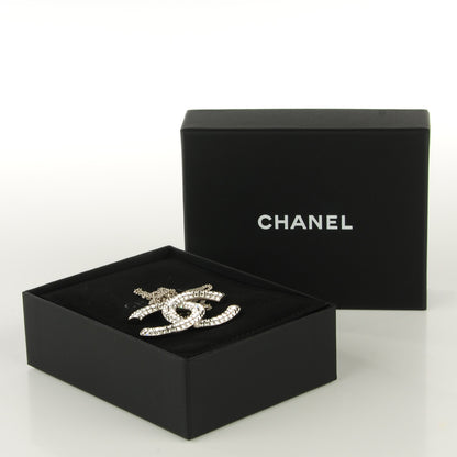 Chanel Crystal Baguette CC Necklace Silver 6 of 6