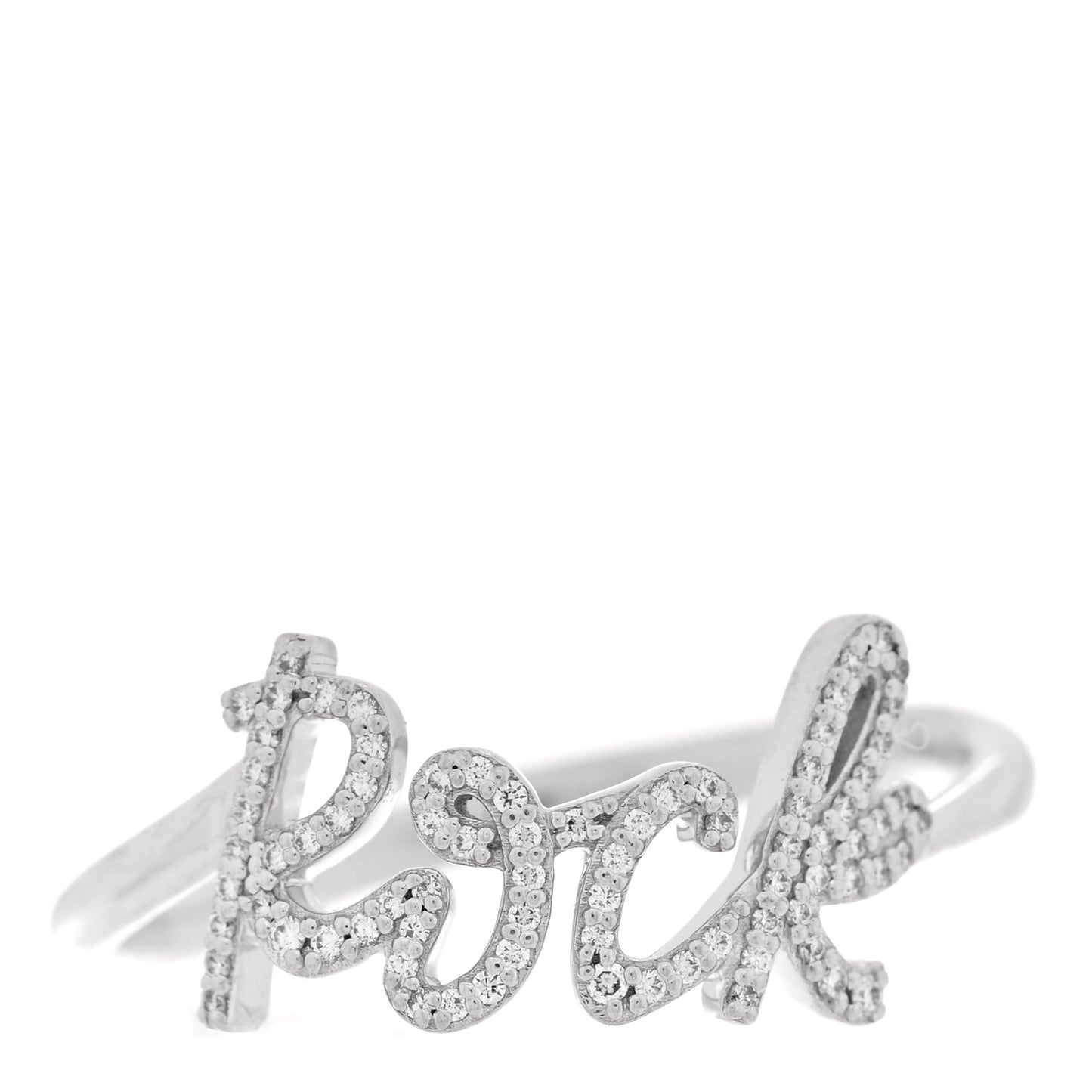 18K White Gold Diamond Small Paloma's Graffiti Rock Ring