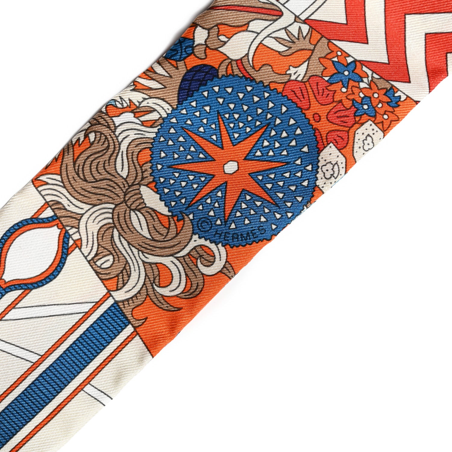Hermes Silk De l'Ombrelle Aux Duels Twilly Bleu 4 of 5