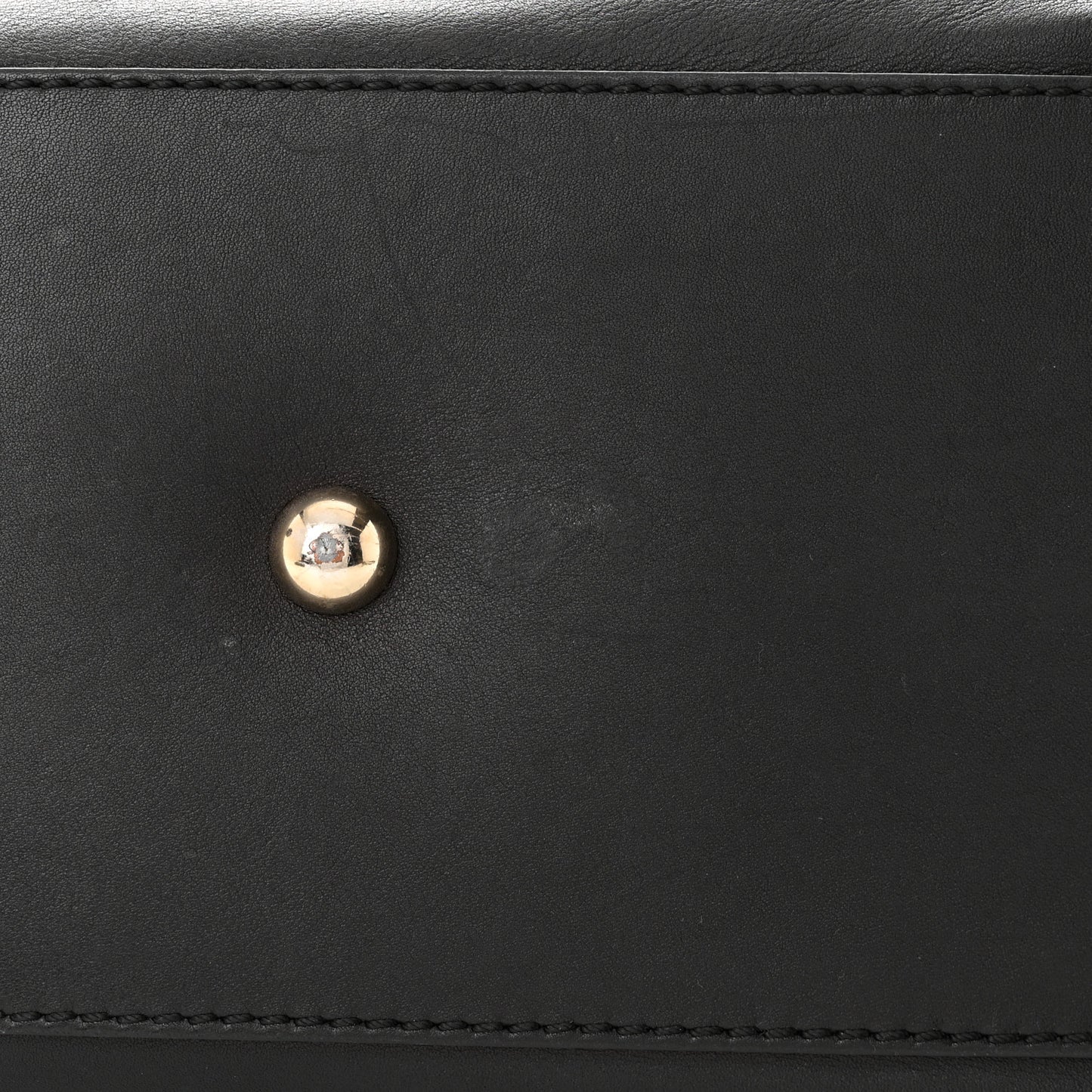 Vitello Rockstud Dome Satchel Black