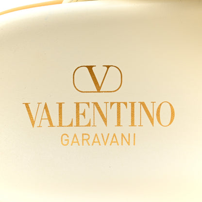 Valentino Garavani Raffia Toile Iconographe Vlogo Double Strap Slide Sandals 39.5 Natural Ivory 7 of 8