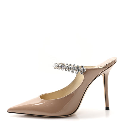Jimmy Choo Patent Crystal Bing 100 Pumps 37 Ballet Pink 1 of 8