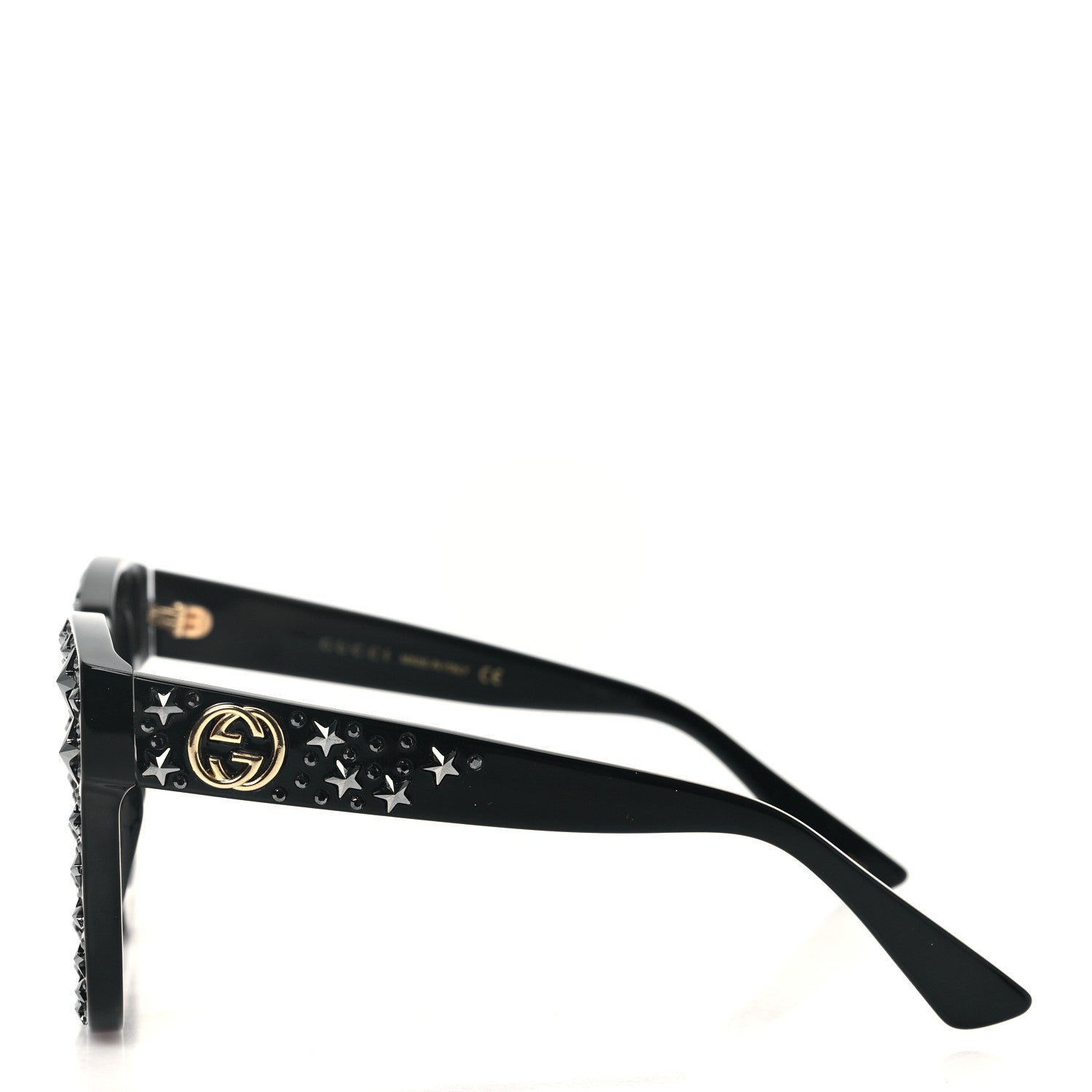 Gucci Acetate Stars Cat Eye Sunglasses GG0116S Black 1612788