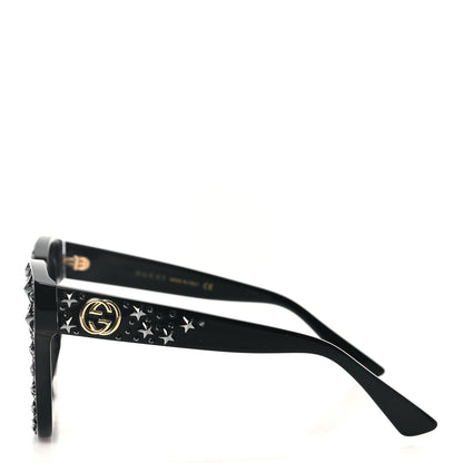 Gucci Acetate Stars Cat Eye Sunglasses GG0116S Black 3 of 9