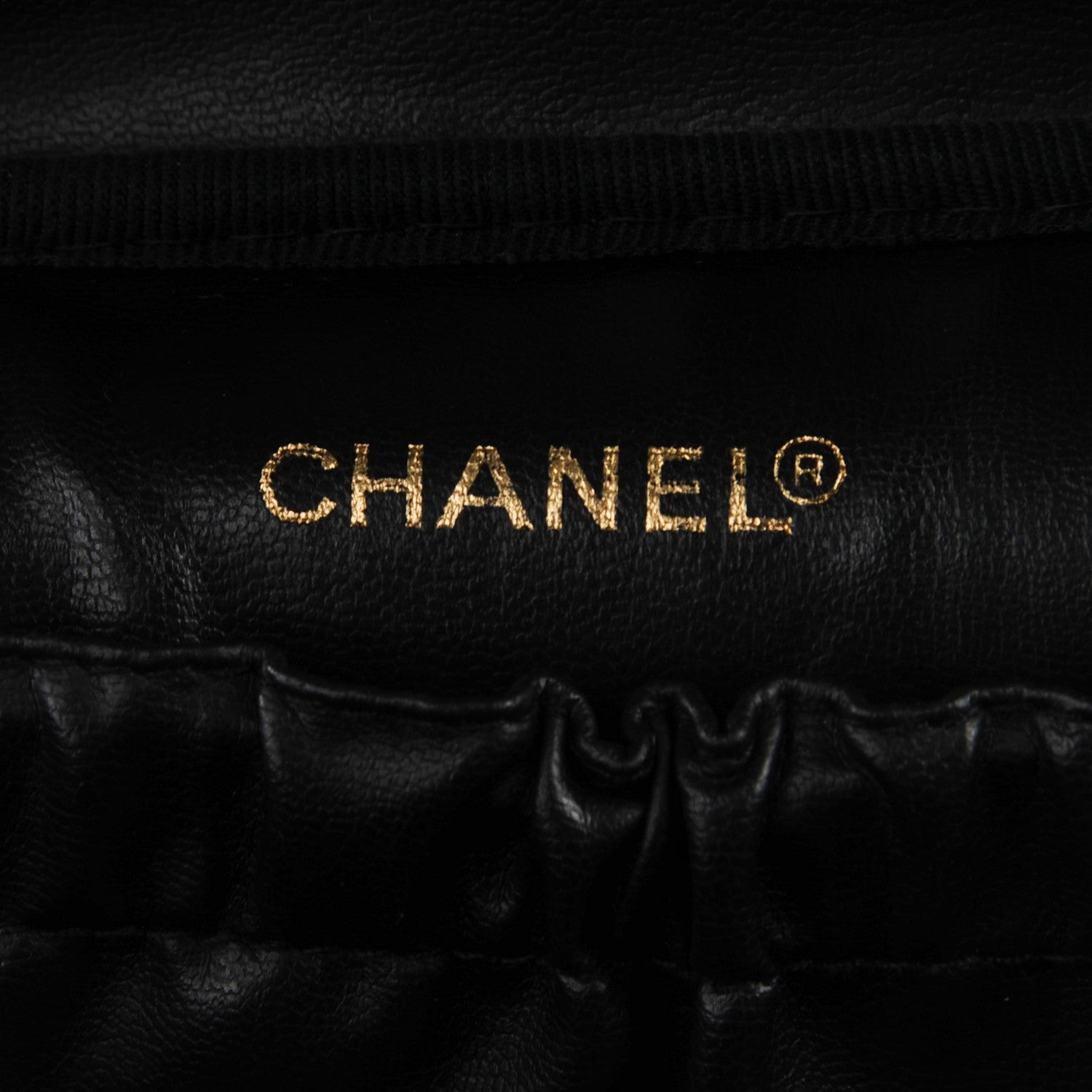 Chanel Lambskin Vanity Cosmetic Case Black 7 of 9