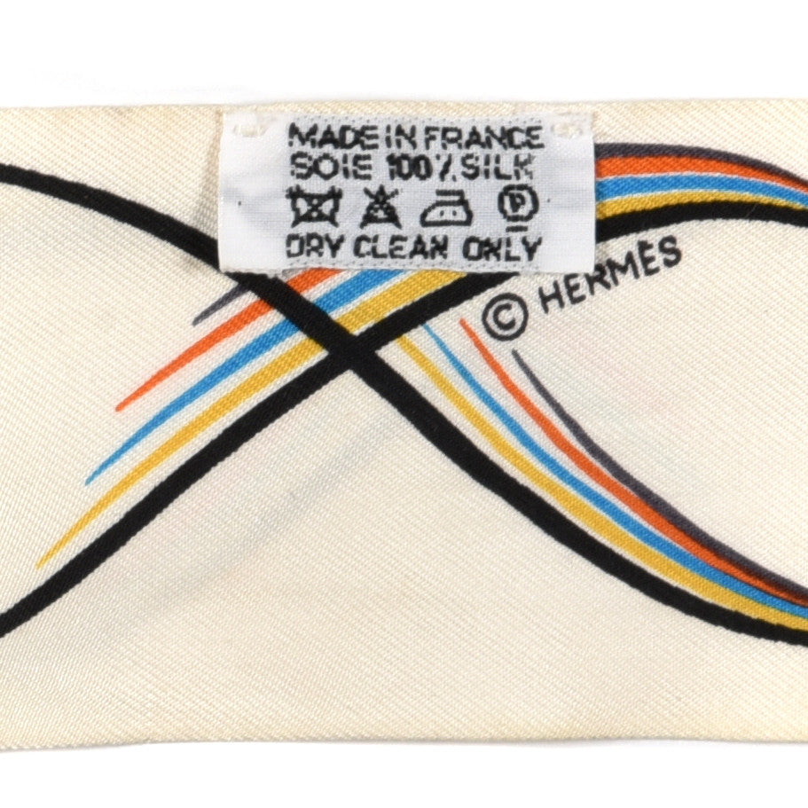 Hermes Silk 24 Faubourg Twilly Scarf Blanc 3 of 3