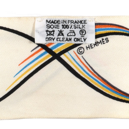 Hermes Silk 24 Faubourg Twilly Scarf Blanc 3 of 3