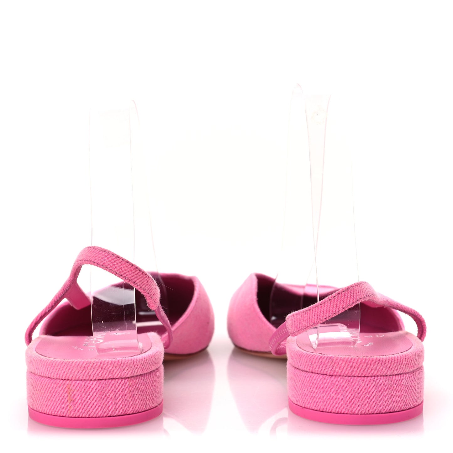 Denim Cap Toe CC Slingback Flat 40 Neon Pink