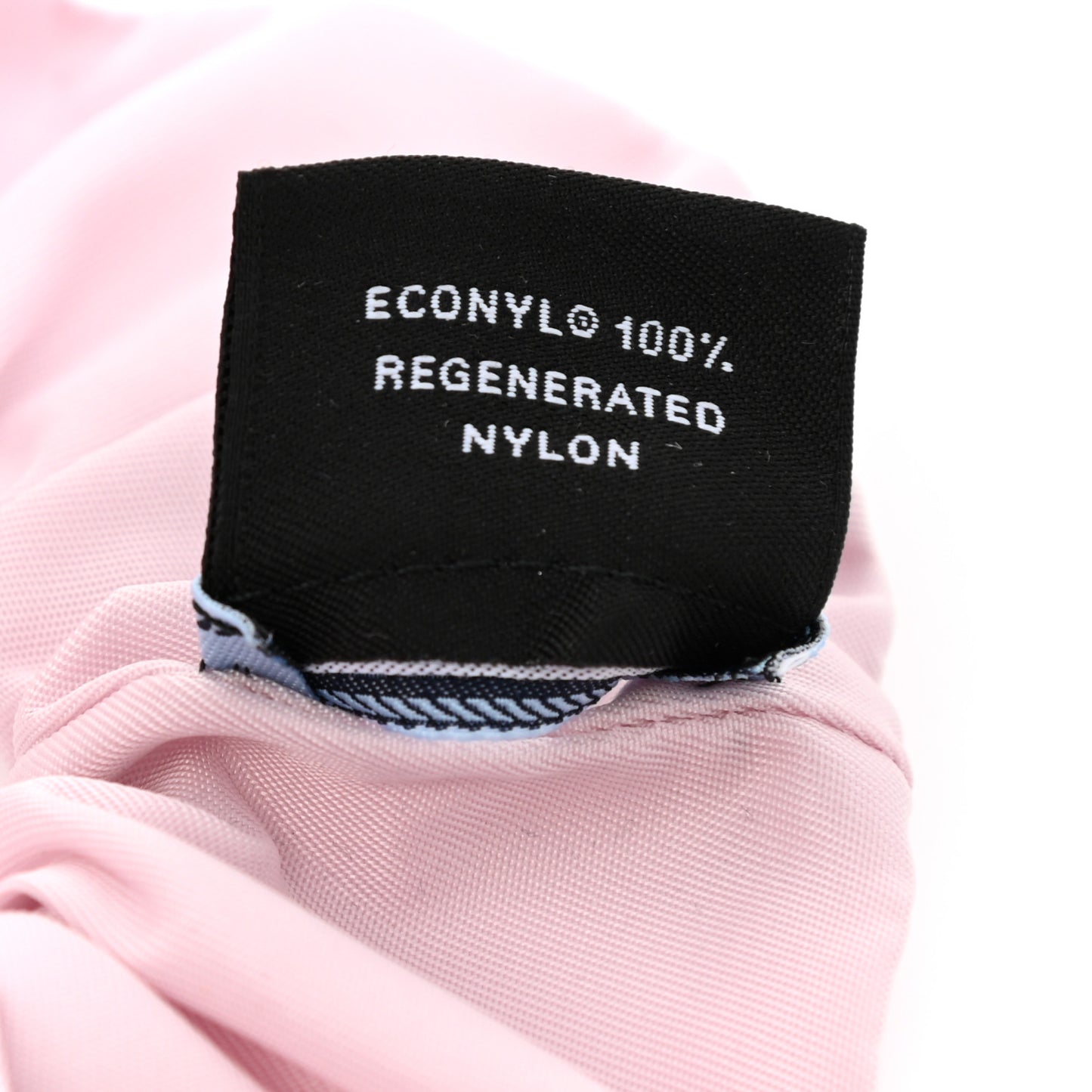 Re-Nylon Metal Logo Scrunchie Alabastro