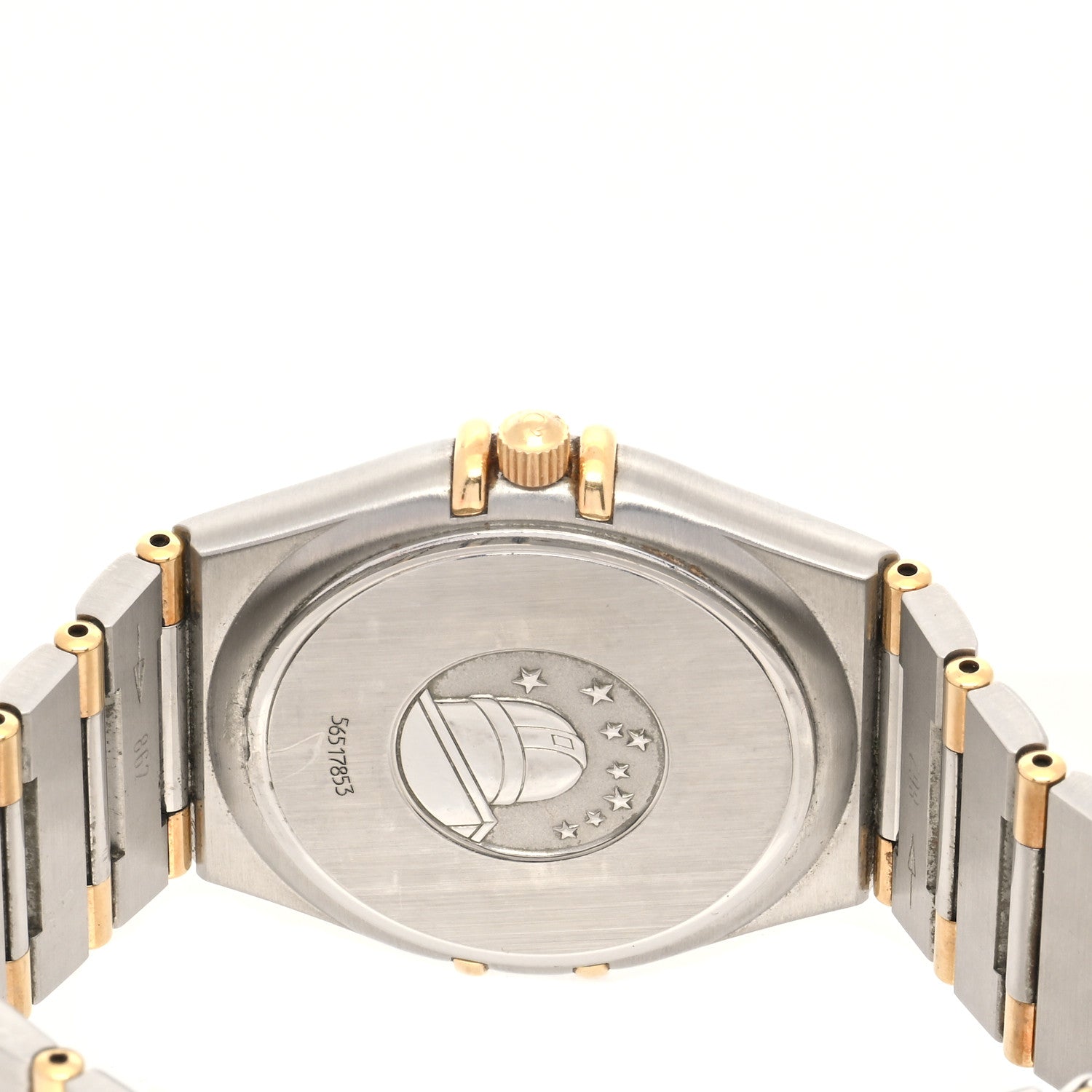 Omega Stainless Steel 18K Yellow Gold 35mm Constellation Quartz Watch White 396.1201 4 of 4