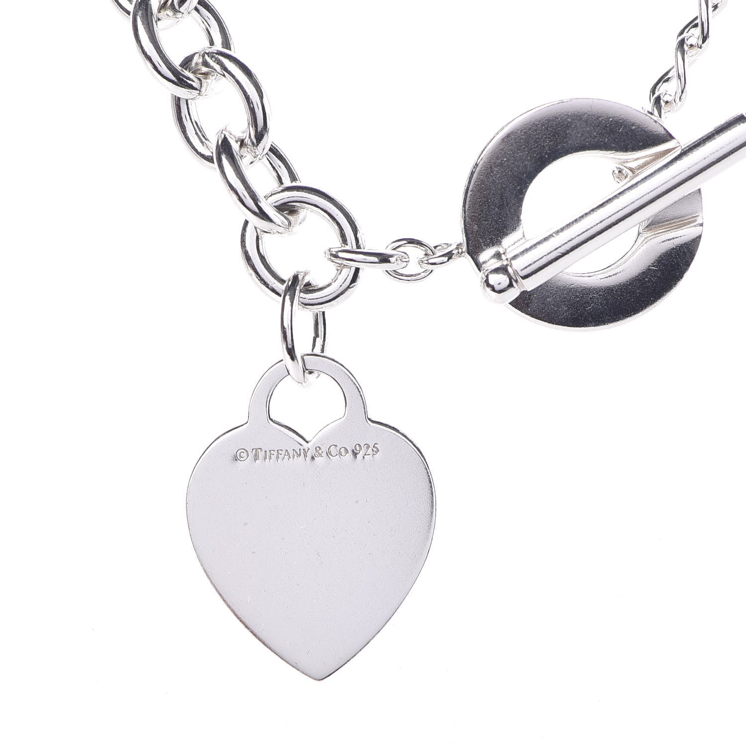 Tiffany Sterling Silver Heart Tag Toggle Necklace 6 of 6