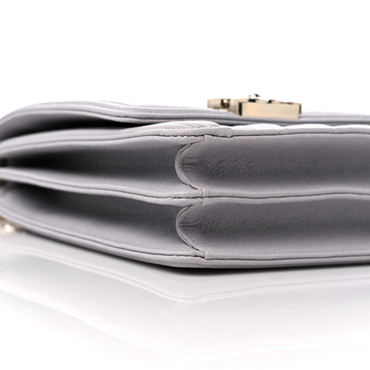 Chanel Caviar Quilted North South Boy Flap Light Grey 8 of 9