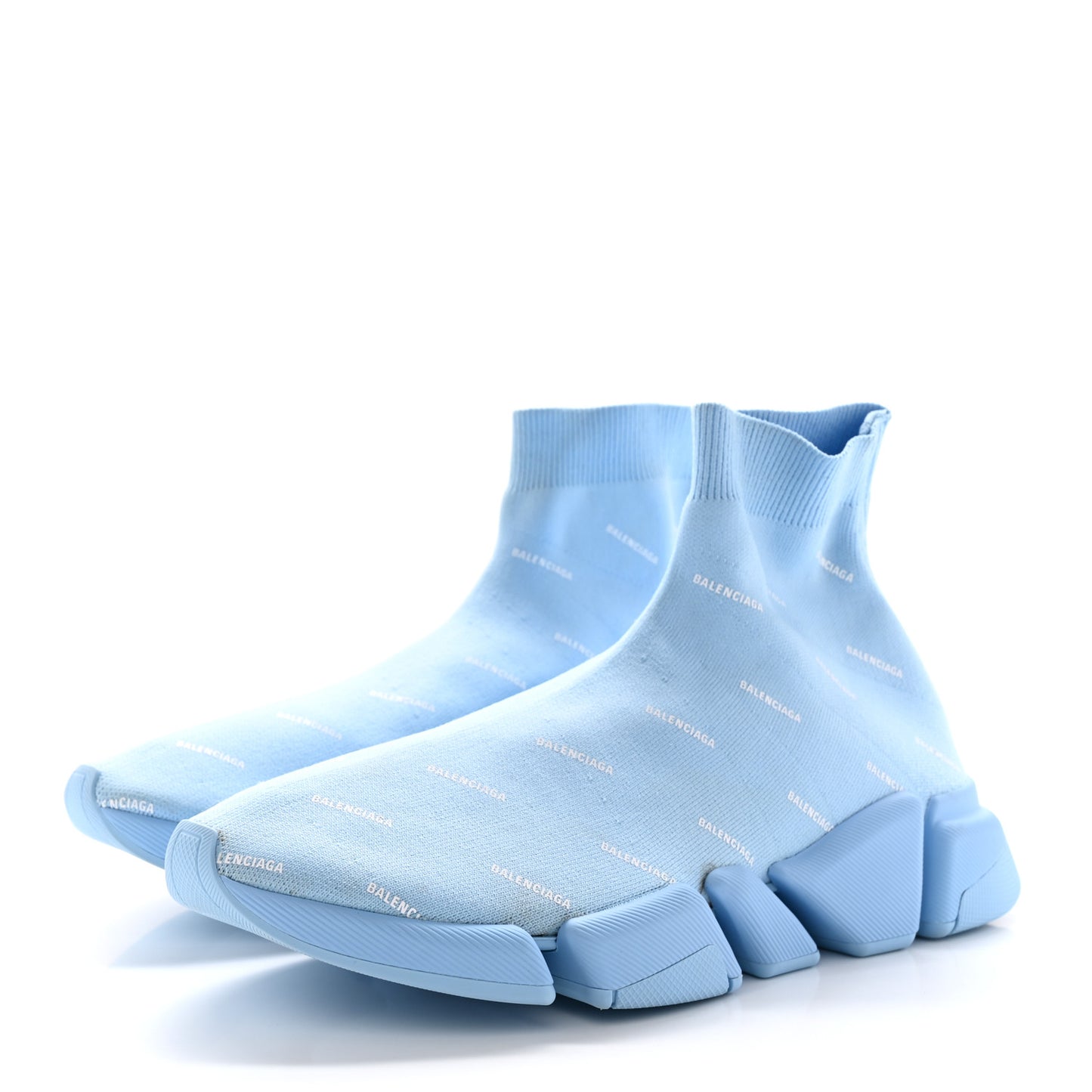 Technical 3D Recycled Knit Allover Logo Mens Speed 2.0 Sneakers 44 Soft Blue White