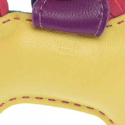 Hermes Milo Lambskin Grigri Rodeo Horse Bag Charm PM Menthe Bleu Electrique Soufre Violet Bleu Azur Rose Shocking 3 of 4