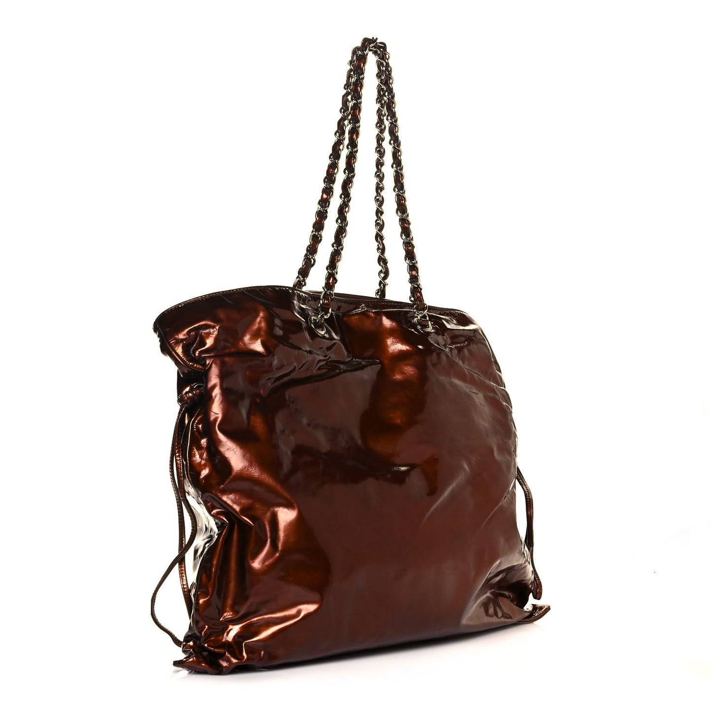 Patent Bonbons Shopper Tote Bronze