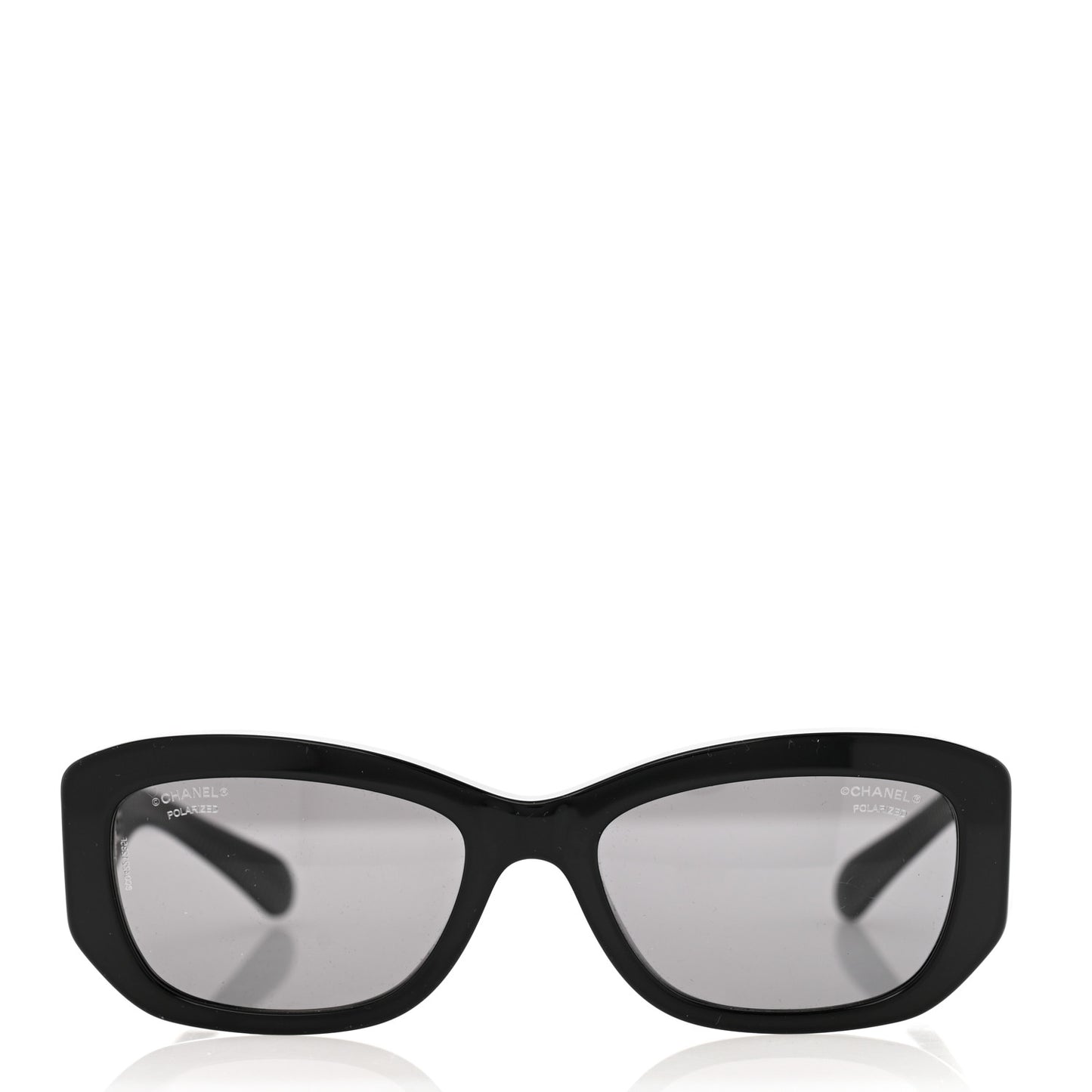 Acetate Rectangle Sunglasses 5493-A Black