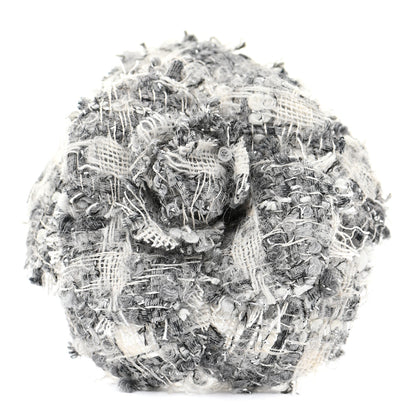 Chanel Tweed Camellia Pin Brooch Grey 1 of 4