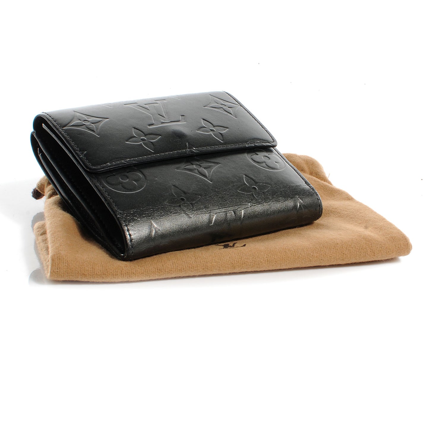 Mat Monogram Elise Wallet Black