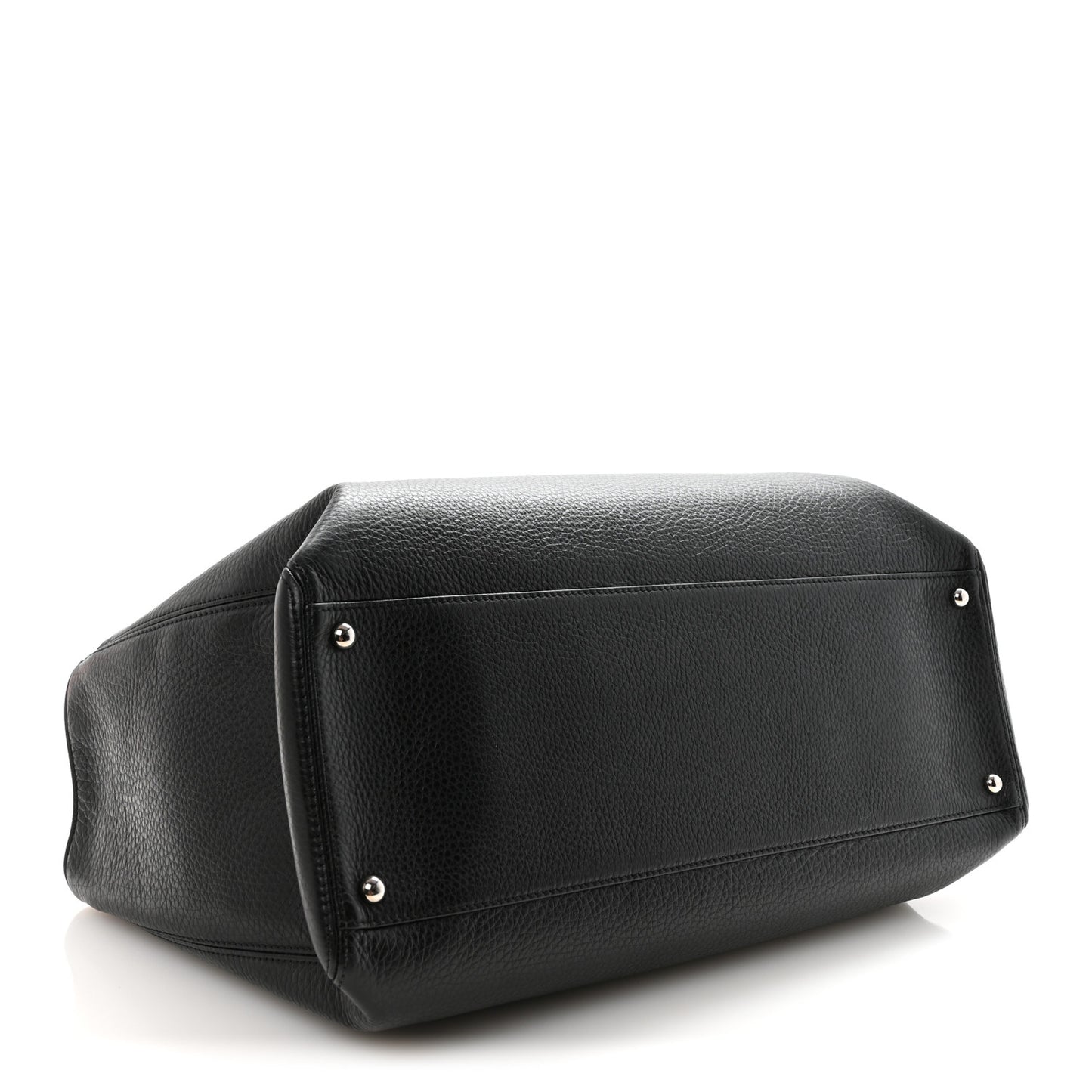 Calfskin Cerf Executive Shopper Tote Black