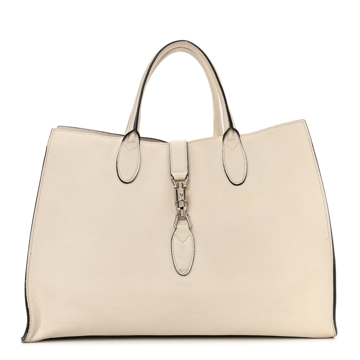 Gucci Soft Calfskin Medium Jackie Top Handle Bag Antique White 1 of 13