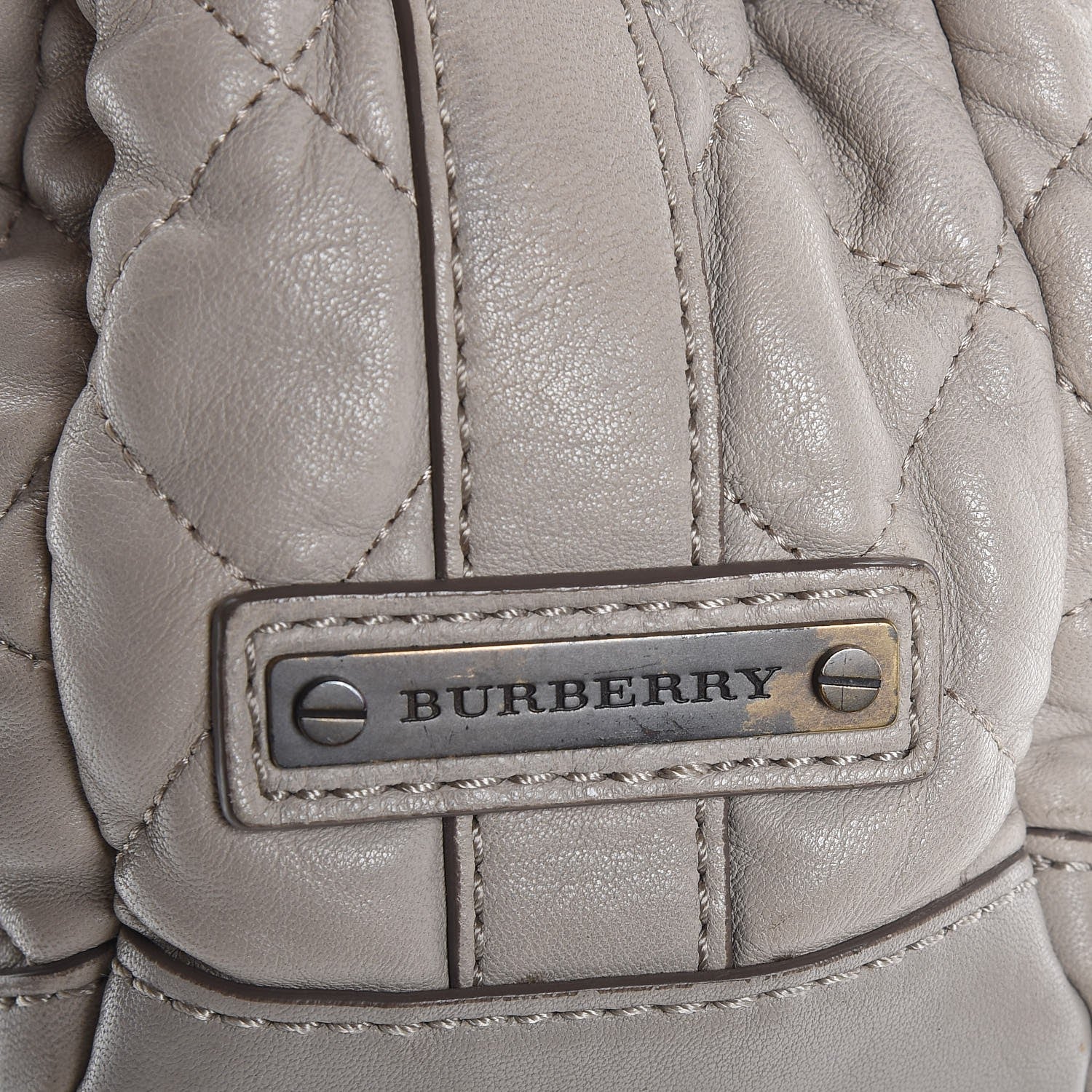 Burberry Lambskin Quilted Medium Enmore Hobo Grey 14 of 21