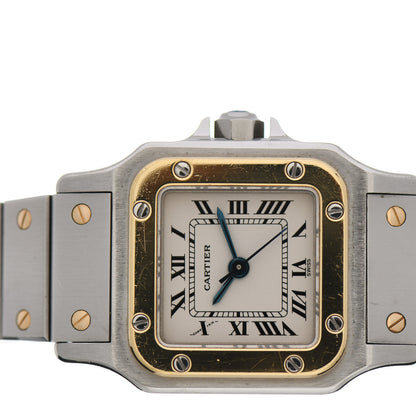 Cartier Stainless Steel 18K Yellow Gold 24mm Santos De Cartier Galbee Automatic Watch 6 of 6