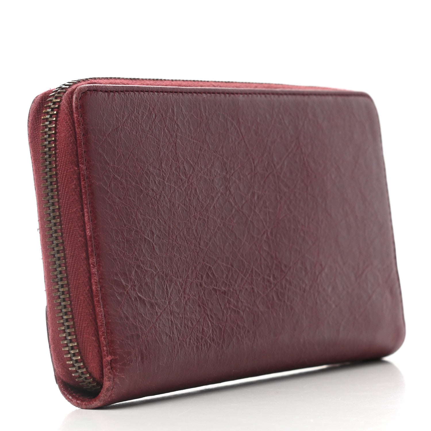 Balenciaga Agneau Classic Hardware Continental Zip Around Wallet Rouge Cerise 3 of 6