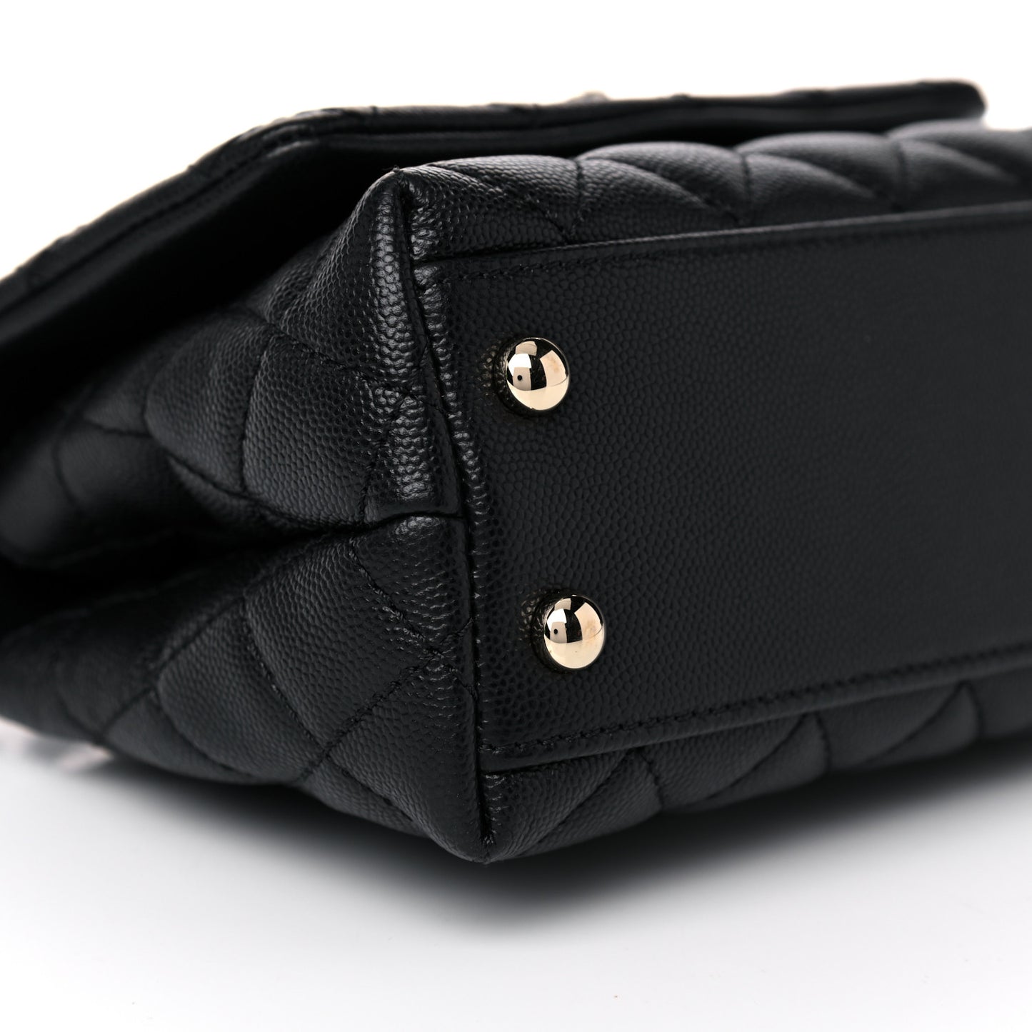 Caviar Quilted Extra Mini Coco Handle Flap Black