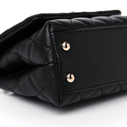 Chanel Caviar Quilted Extra Mini Coco Handle Flap Black 8 of 9