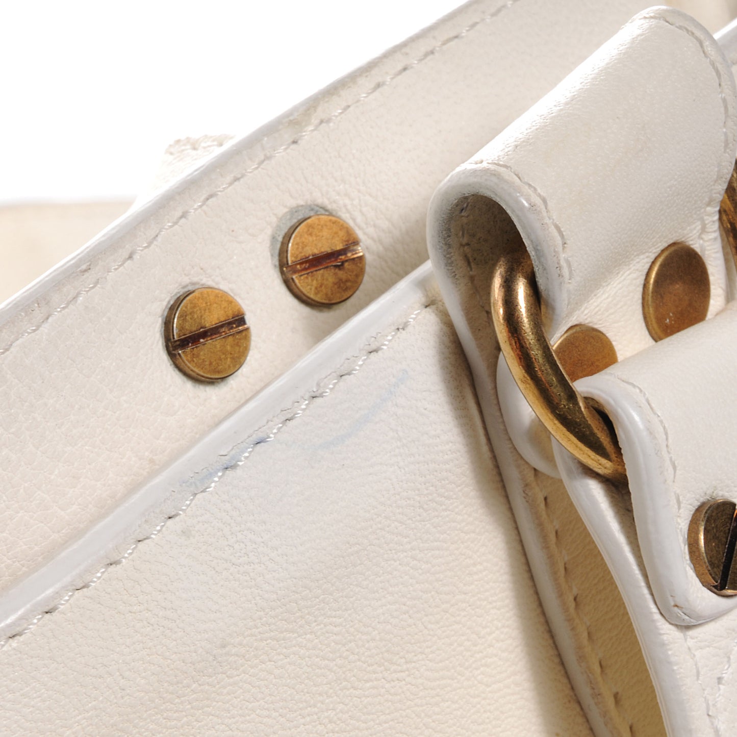 Leather PS1 Tote White