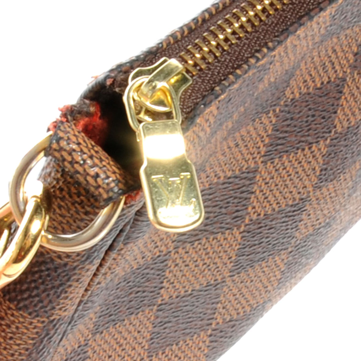 Damier Ebene Pochette Accessories W Adjustable Strap