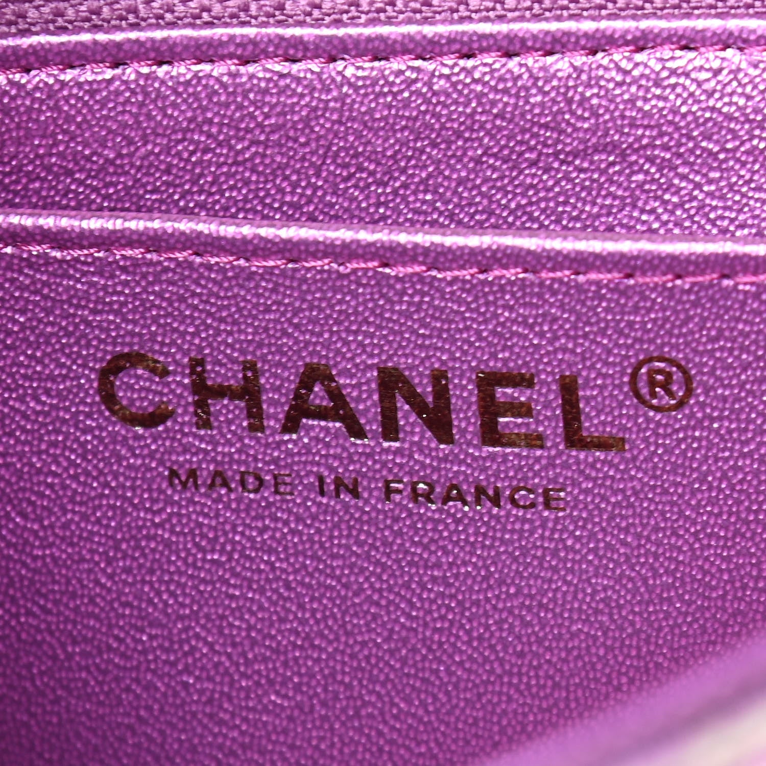 Chanel Iridescent Lambskin Quilted Mini Rectangular Flap Purple 5 of 8