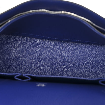 Hermes Taurillon Clemence Jypsiere 28 Bleu Electrique 5 of 13