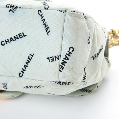 Chanel Canvas Quilted XL Jumbo Single Flap Green 24 of 24