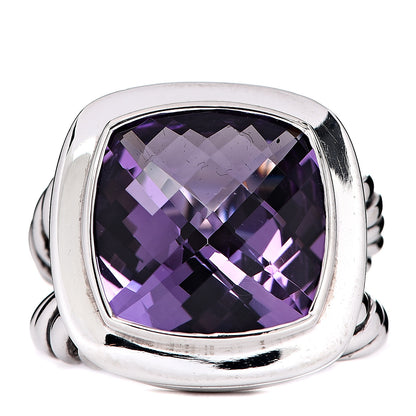 David Yurman Sterling Silver Amethyst 14mm Albion Ring 49 4.75 1 of 4