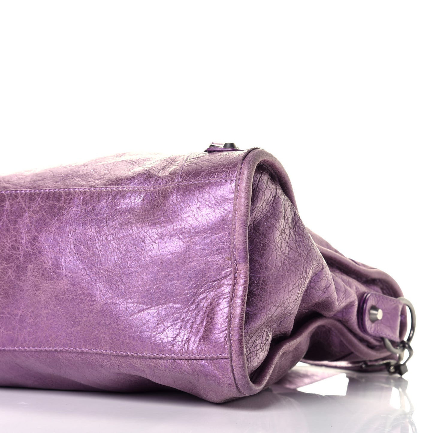 Agneau Classic Hardware City Metallic Purple