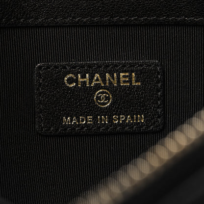 Chanel Lambskin Quilted Chanel 19 Medium Cosmetic Case Black 6 of 8